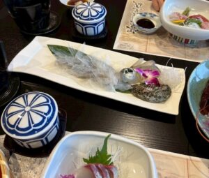 呼子のイカの活き造り